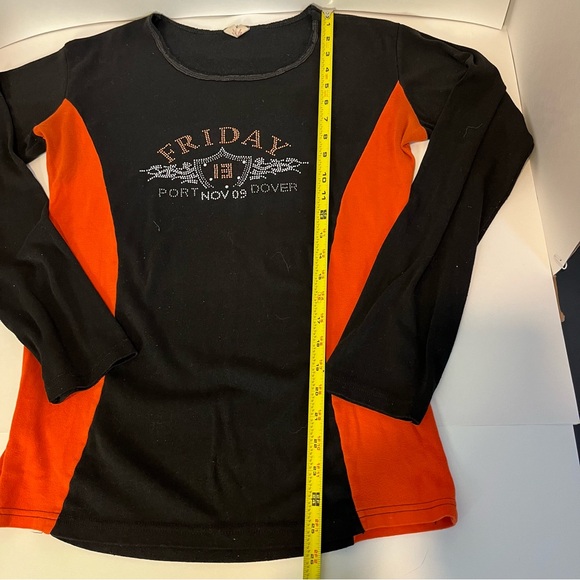 5/$25 Friday 13 Port Dover Nov 09 Oceanic XXL Orange Black Long sleeve Shirt - Picture 8 of 10